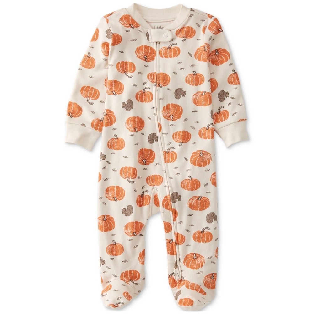 Little Planet by Carter's Organic Baby Pumpkins Sleep N' Play - White 9M